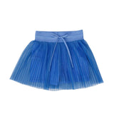 Girls Sky Blue Pleated Skirt