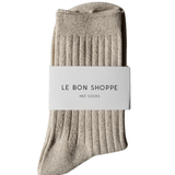 Her Socks - Modal Lurex - Ivory Gold Glitter