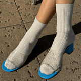 Her Socks - Modal Lurex - Ivory Gold Glitter