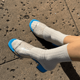 Her Socks - Modal Lurex - Ivory Gold Glitter