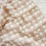 French Plaid Blanket - Petal