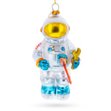 Astronaut with Tool Glass Ornament