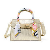 Crocodile Scarf Handbag - Gold