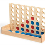 “4 in a Row” Wooden Board Game Recreational Toy