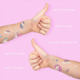 Kids Metallic Temporary Tattoo - Unicorns