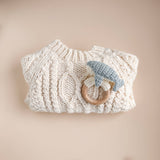 Cotton Crochet Rattle Teether - Whale