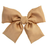 Large Glossy Satin Hairbow: Orange