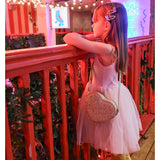 Love Heart Gold Glitter Bag