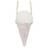 Tweed Ice Cream Cone Bag: Ivory