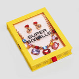 Red Heart Gem Necklace Set