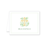 Cross Green Blessings Card