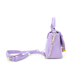 Shiny Baguette Jumbo Chain Bag: Purple