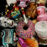 Pink Sprinkles Donut, Novelty Glass Dessert Holiday Ornament