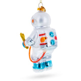 Astronaut with Tool Glass Ornament