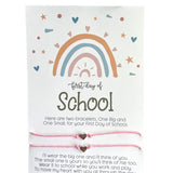 Back to School Wish Bracelet Boho Rainbow Mommy & Me - Pink