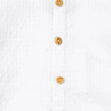 White Vieya Placket Polo Shirt