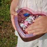 Tut Heart Sequin Bag - Rose