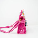 Crocodile Scarf Handbag - Hot Pink