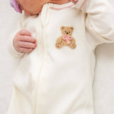Bear Hugs Footie - Dusty Rose
