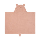 Rust Bear Hooded Baby Bath Wrap