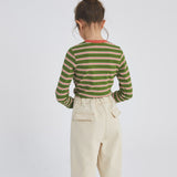 Denim Pleated Trousers - Ivory