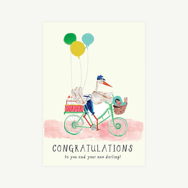 A Very Chic Stork Card