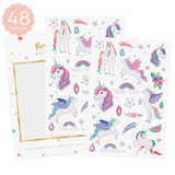 Kids Metallic Temporary Tattoo - Unicorns