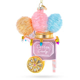 Cotton Candy Cart Glass Ornament