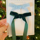 Velvet Knotted Bow - Black / Small