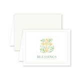 Cross Green Blessings Card