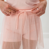 Girls Pink Pleated Skirt
