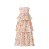 Alanna Frill Embroidered Maxi Dress - Multi