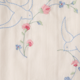 Girl Alessia Cross-Stitch Embroidered Dress - Off White