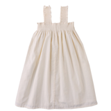 Girl Alessia Cross-Stitch Embroidered Dress - Off White