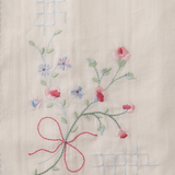 Girl Alessia Cross-Stitch Embroidered Dress - Off White