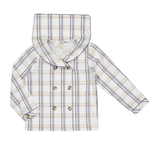 Ambroise, Boy Shirt, in Beige/Navy Tartan