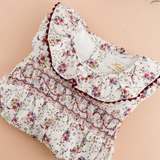 Anthéa, Smocked Girl Romper, in Winter Bouquet Print