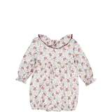Anthéa, Smocked Girl Romper, in Winter Bouquet Print