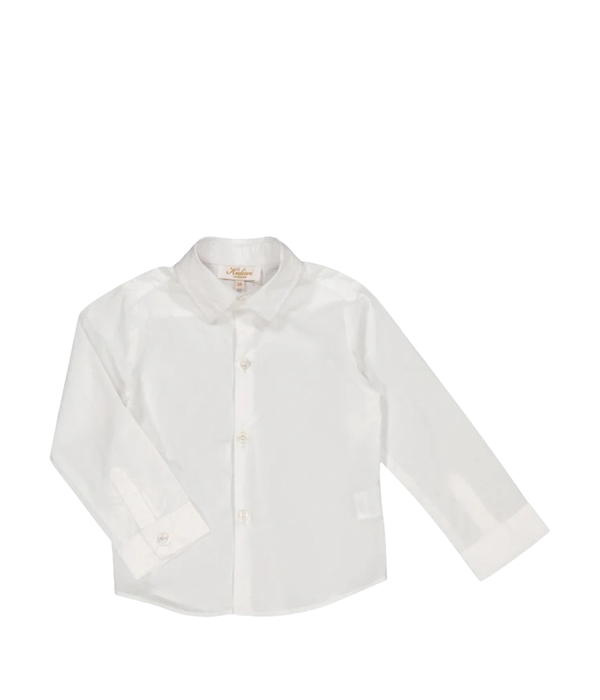 Arthur, Boy Shirt, in White Poplin