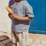 Arun Shirt - Blue Onda Stripes