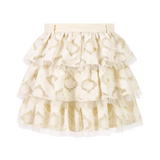 Ava Embroidered Mini Skirt - Oat