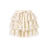 Ava Embroidered Mini Skirt - Oat