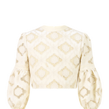 Ava Embroidered Top - Oat