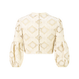 Ava Embroidered Top - Oat