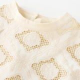 Ava Embroidered Top - Oat