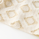 Ava Embroidered Top - Oat