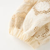 Ava Embroidered Top - Oat