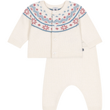 Baby 2Pc Knit Set Cardigan And Pants - White Pink