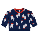 Baby Boy Boat Print Sweatshirt - Navy Multi