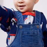 Baby Boy Boat Print Sweatshirt - Navy Multi